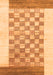 Machine Washable Checkered Orange Modern Area Rugs, wshabs1350org