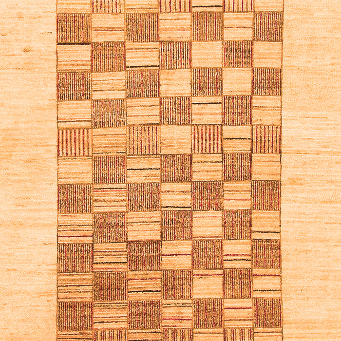 Machine Washable Checkered Orange Modern Area Rugs, wshabs1350org