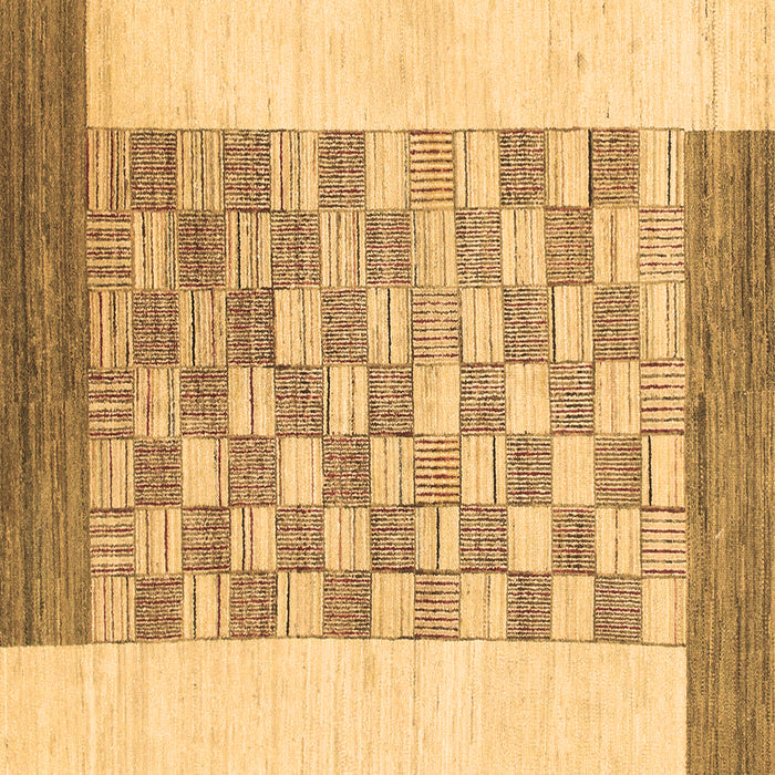 Square Machine Washable Checkered Brown Modern Rug, wshabs1350brn