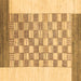 Square Machine Washable Checkered Brown Modern Rug, wshabs1350brn