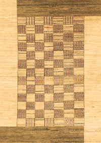 Checkered Brown Modern Rug, abs1350brn