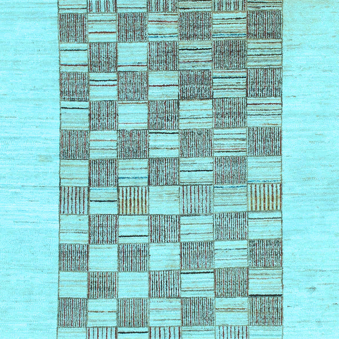 Checkered Light Blue Modern Rug, abs1350lblu