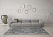 Machine Washable Abstract Gray Modern Rug in a Living Room,, wshabs1351gry