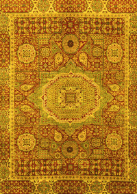 Abstract Yellow Modern Rug, abs1351yw