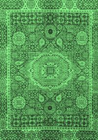 Abstract Emerald Green Modern Rug, abs1351emgrn