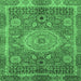 Square Abstract Emerald Green Modern Rug, abs1351emgrn