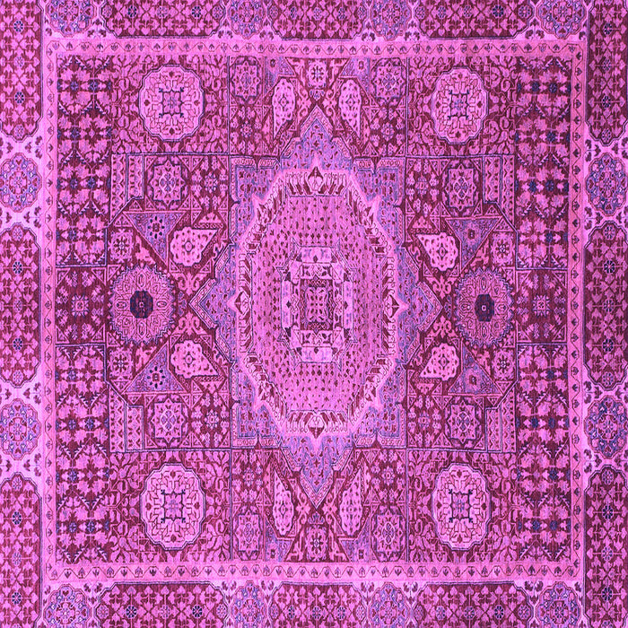 Square Machine Washable Abstract Purple Modern Area Rugs, wshabs1351pur