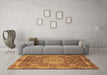 Machine Washable Abstract Brown Modern Rug in a Living Room,, wshabs1351brn