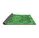 Sideview of Abstract Emerald Green Modern Rug, abs1351emgrn