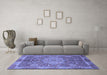 Machine Washable Abstract Blue Modern Rug in a Living Room, wshabs1351blu