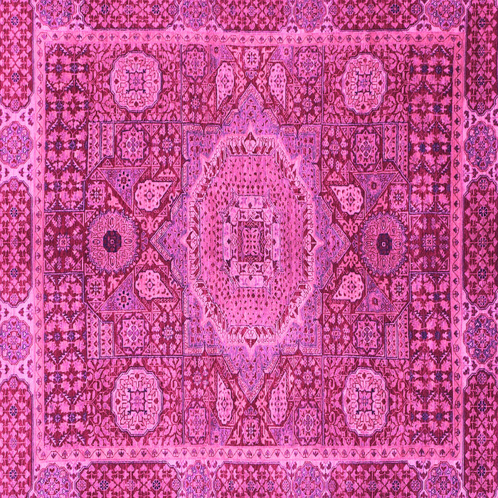 Square Abstract Pink Modern Rug, abs1351pnk