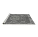 Sideview of Machine Washable Abstract Gray Modern Rug, wshabs1351gry