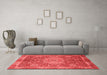 Modern Red Washable Rugs