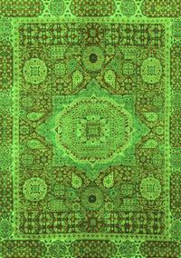 Abstract Green Modern Rug, abs1351grn