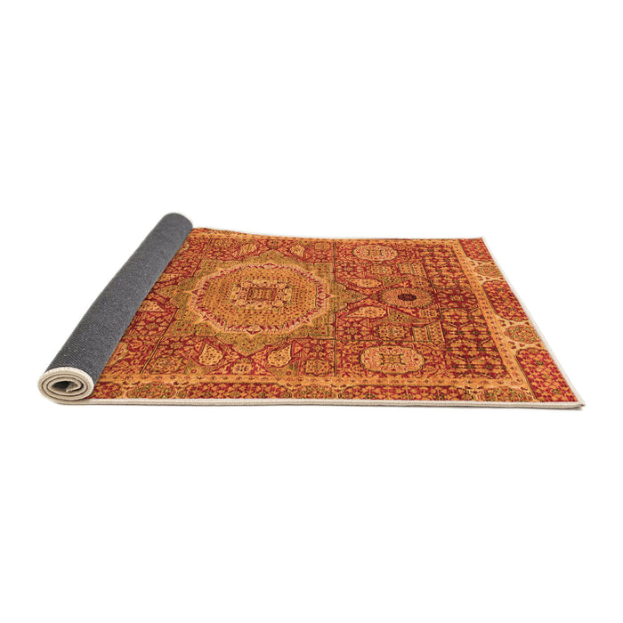 Sideview of Abstract Orange Modern Rug, abs1351org