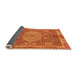 Sideview of Abstract Orange Modern Rug, abs1351org