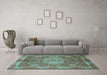 Machine Washable Abstract Light Blue Modern Rug in a Living Room, wshabs1351lblu