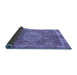 Sideview of Abstract Blue Modern Rug, abs1351blu