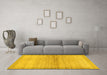 Machine Washable Abstract Yellow Modern Rug in a Living Room, wshabs1352yw