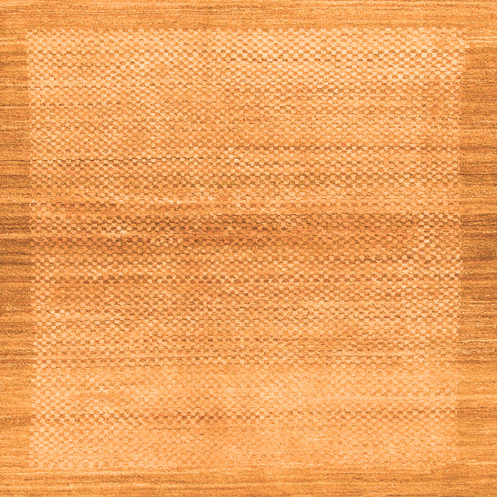 Square Machine Washable Abstract Orange Modern Area Rugs, wshabs1352org