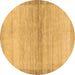 Round Abstract Brown Modern Rug, abs1352brn