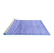 Sideview of Machine Washable Abstract Blue Modern Rug, wshabs1352blu