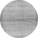 Round Abstract Gray Modern Rug, abs1352gry