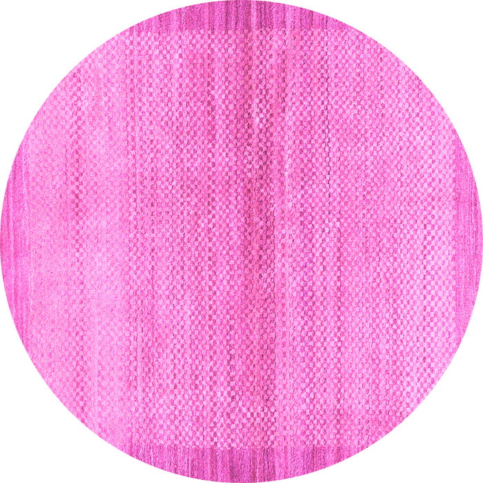 Round Abstract Pink Modern Rug, abs1352pnk