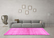 Machine Washable Abstract Pink Modern Rug in a Living Room, wshabs1352pnk