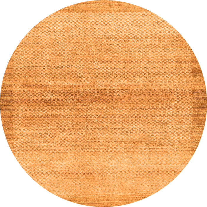 Round Abstract Orange Modern Rug, abs1352org