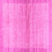 Square Machine Washable Abstract Pink Modern Rug, wshabs1352pnk