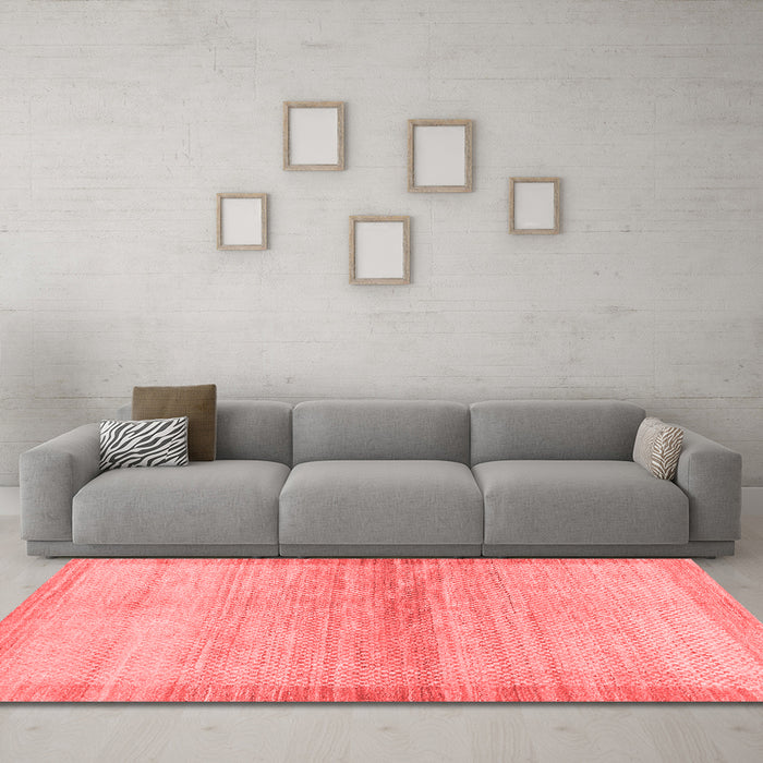 Modern Red Washable Rugs