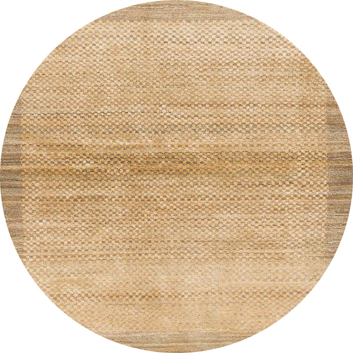 Round Machine Washable Abstract Bronze Brown Rug, wshabs1352
