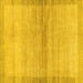 Square Machine Washable Abstract Yellow Modern Rug, wshabs1352yw