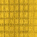 Square Machine Washable Checkered Yellow Modern Rug, wshabs1353yw