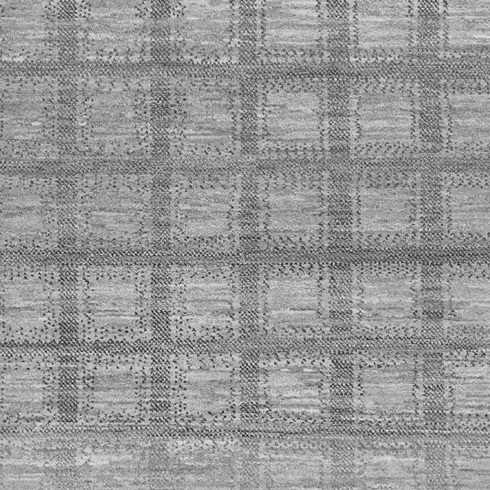 Machine Washable Checkered Gray Modern Rug, wshabs1353gry