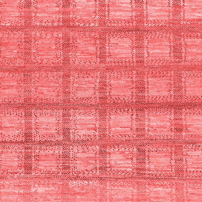 Machine Washable Checkered Red Modern Rug, wshabs1353red