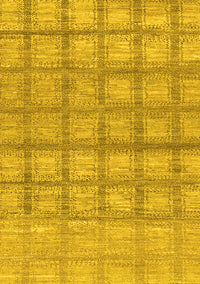 Checkered Yellow Modern Rug, abs1353yw