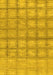 Checkered Yellow Modern Rug, abs1353yw