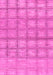 Machine Washable Checkered Pink Modern Rug, wshabs1353pnk