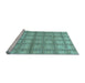 Sideview of Machine Washable Checkered Light Blue Modern Rug, wshabs1353lblu