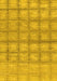 Machine Washable Checkered Yellow Modern Rug, wshabs1353yw