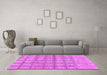 Machine Washable Checkered Purple Modern Area Rugs in a Living Room, wshabs1353pur