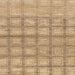 Square Abstract Bronze Brown Checkered Rug, abs1353