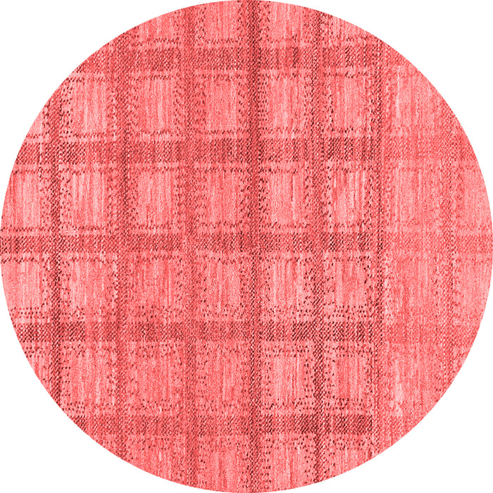 Machine Washable Checkered Red Modern Rug, wshabs1353red