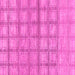 Square Machine Washable Checkered Pink Modern Rug, wshabs1353pnk