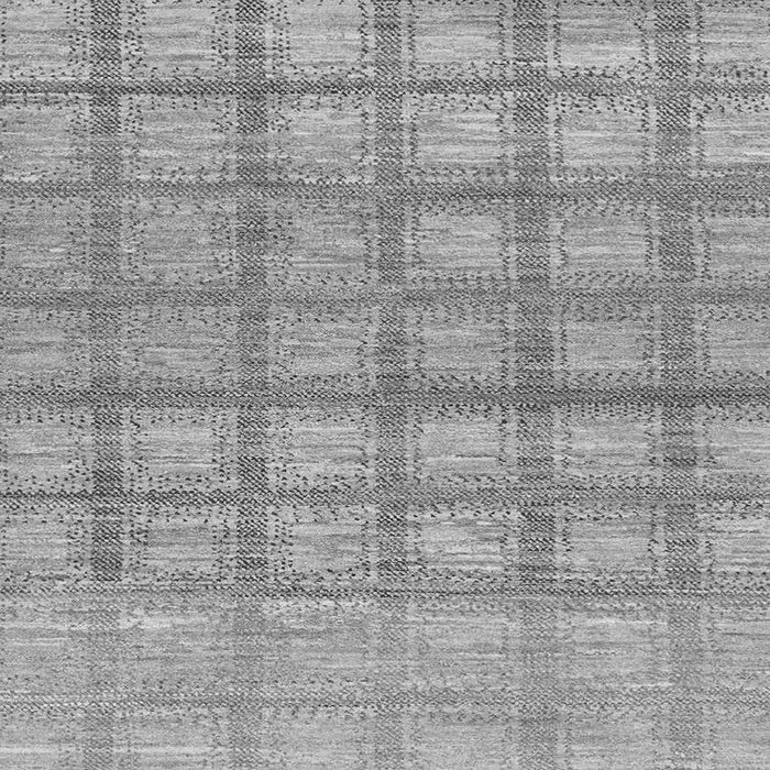 Square Machine Washable Checkered Gray Modern Rug, wshabs1353gry