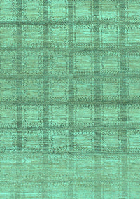 Checkered Turquoise Modern Rug, abs1353turq