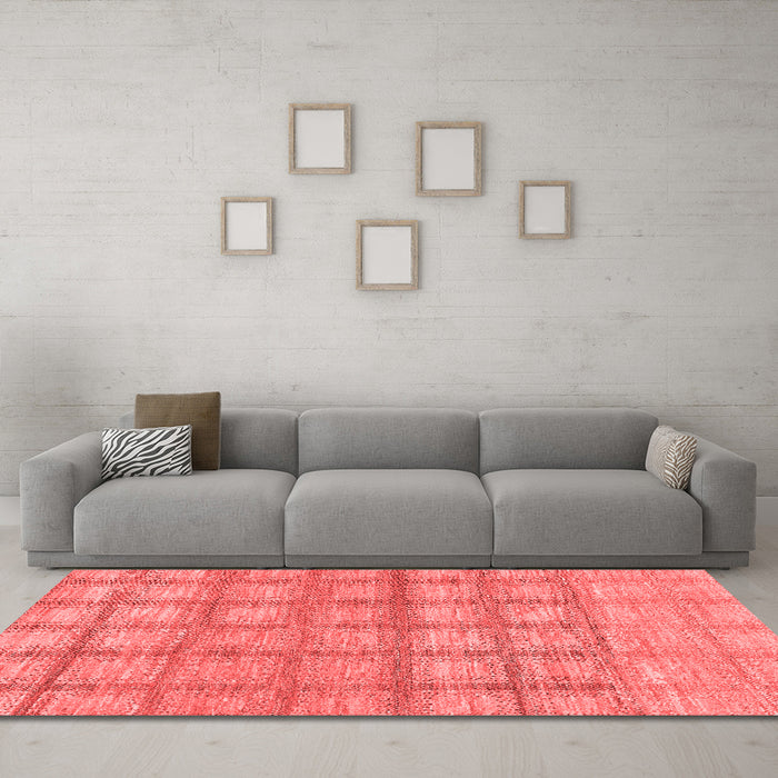 Modern Red Washable Rugs