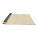 Sideview of Abstract Khaki Gold Solid Rug, abs1354